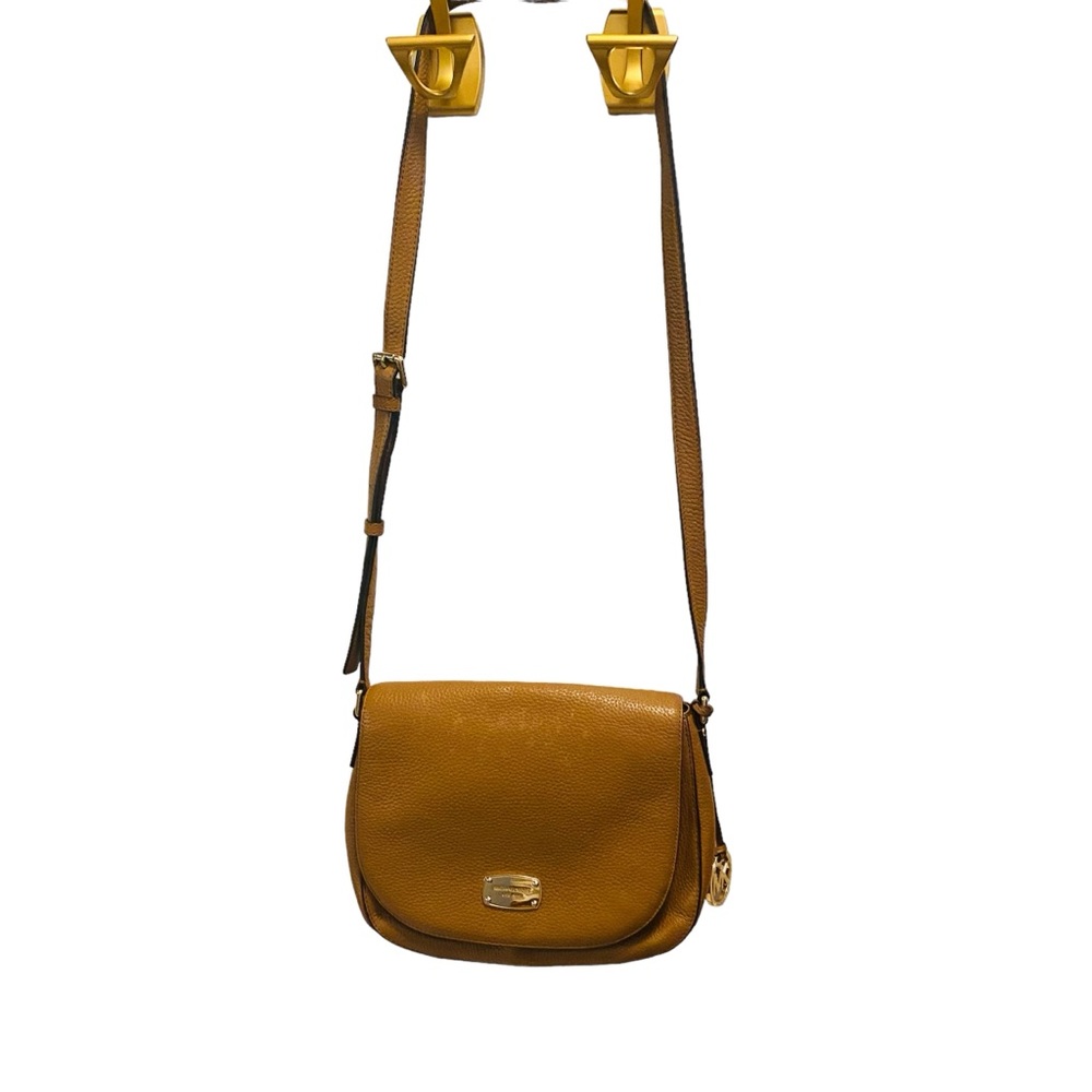 Michael Kors Acorn Pebbled Leather Saddle Bag - Picture 2 of 10